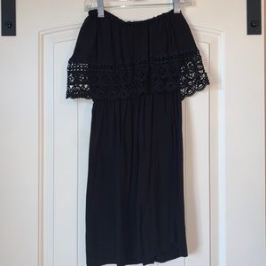 Black strapless dress (XS)